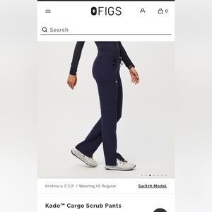 Figs Kade Cargo Scrub Pants Navy XS Reg